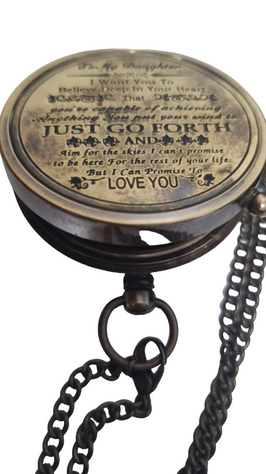 45 mm Pocket Compass with message For Daughter