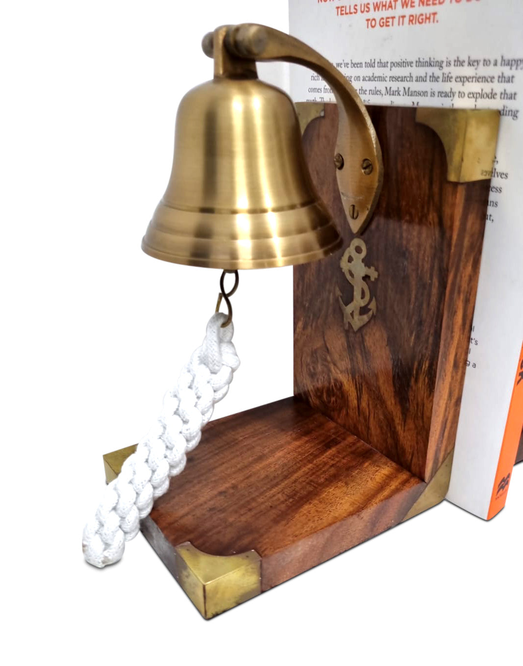Brass Bookend – Anchor Bell