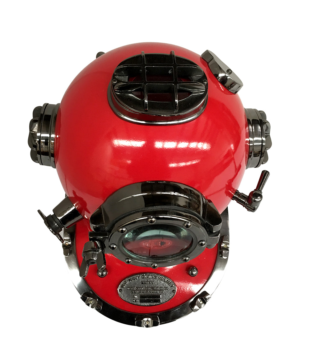 US Navy Mark V Diving Helmet – Red