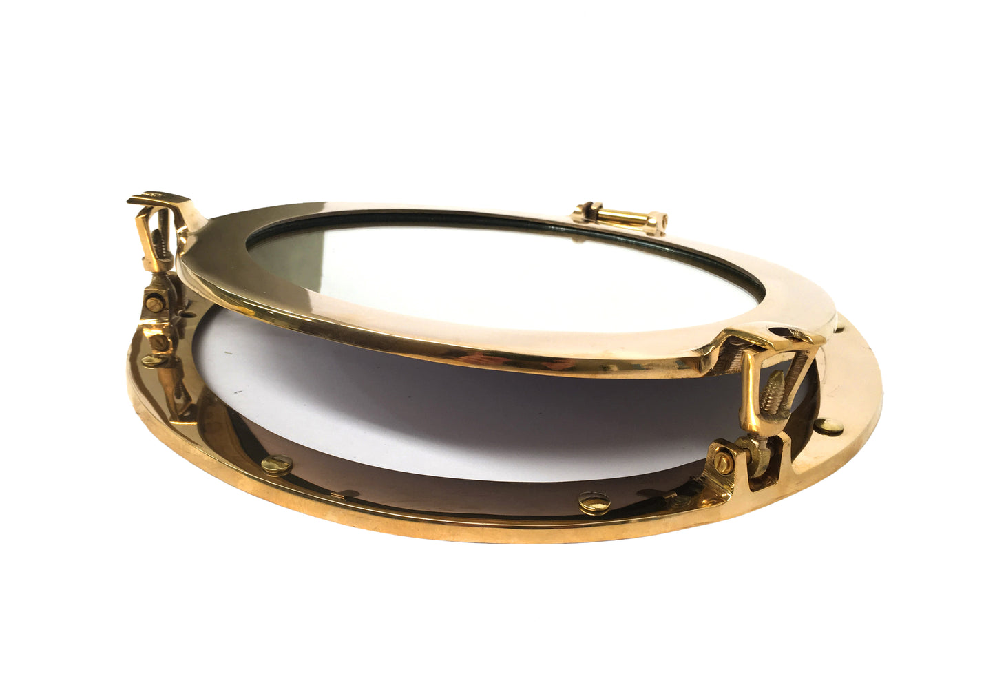 Brass 300mm Porthole Mirror