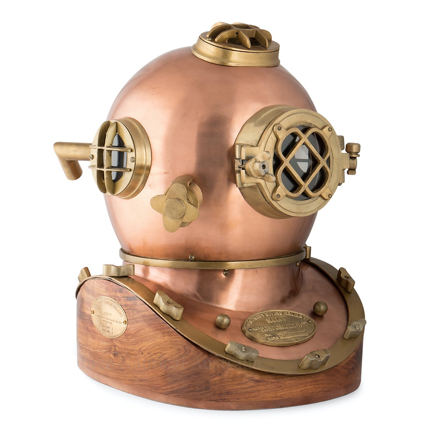 US Navy Mark V Diving Helmet – Wooden Base